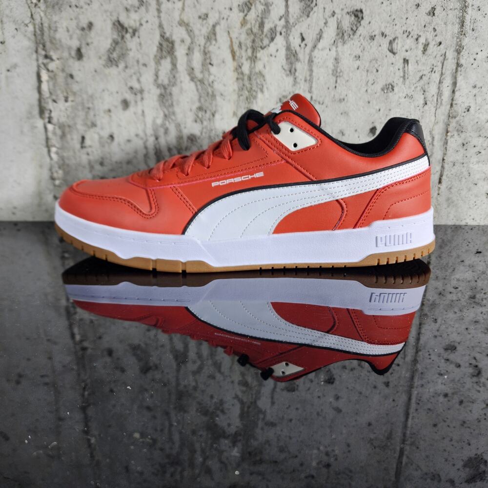 MSRP $110 PUMA Porsche Legacy RBD Game Men's Size 13 Red White Sneakers